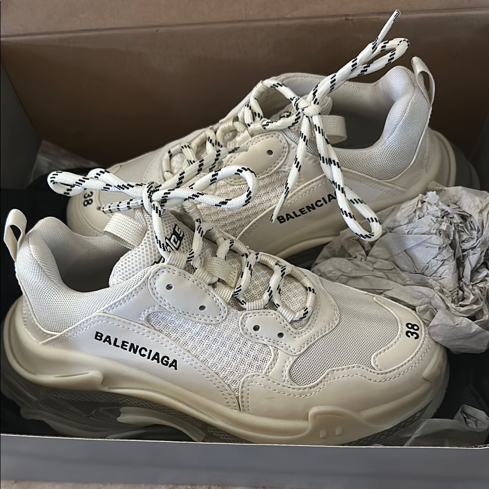 Balenciaga Cream Sneakers